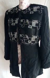 Bellisima Couture 8 Fleur de Leis Beaded Evening Jacket